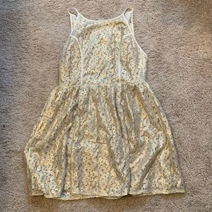 Ark & Co Gold & White Lace Dress